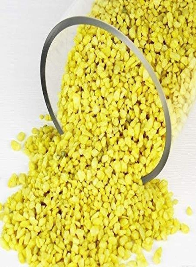 VANNEF Stone Decorative Aquarium and Vase Fillers Pebbles for Garden and Home Decor (Yellow, 450gm) - Image 3